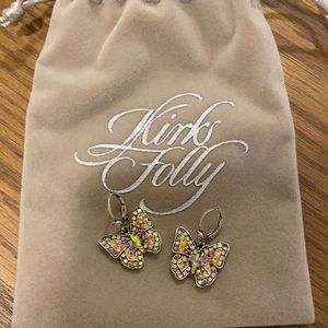 Kirks Folly Lighten Up Butterfly Earrings-New